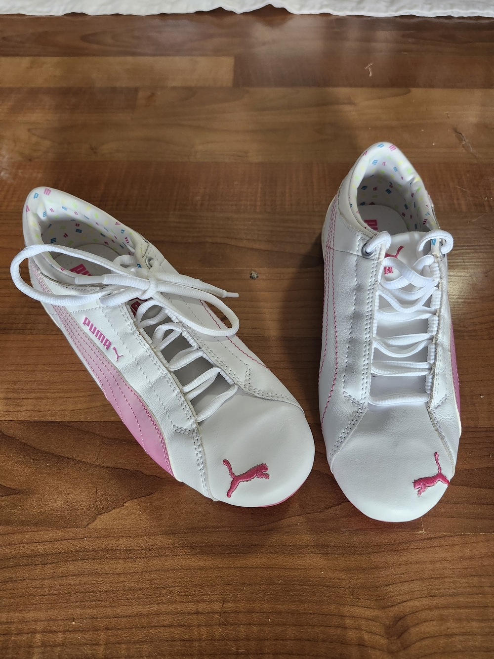 New Vintage Puma Repli Cat White and Pink Women's Sneaker 6.5